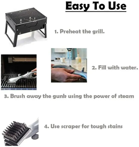 Brosse de nettoyage de barbecue en gros avec pulvérisateur d'eau pour accessoires de barbecue au charbon et au gaz, outil de cuisson - Product Image 3
