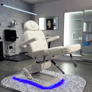 <b>Electric</b> Modern Facial Beauty Salon Bed Medical Spa Massage Treatment <b>Table</b> Adjustable PU Leather Foldable Living Room Use - Product Image 1