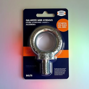 Perno de ojo galvanizado macho DIN 580 C15e, accesorio de elevación y anclaje de acero - Product Image 2