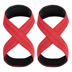 2026 Wholesale Neoprene Padded Power Lifter Wrist Figure 8 Lifting Straps Heavy Duty <b>ABS</b> Material for Fitness Workout Deadlift - Product Image 5