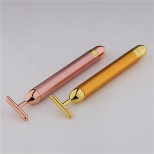 2024 شعار حسب الطلب بشرة الوجه مساج للوجه على شكل حرف T <span class=keywords><strong>24k</strong></span> قضيب جمال ذهبي - Product Image 4