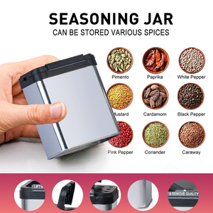 Hộp thiếc đựng gia vị hình vuông, kim loại bóng, chất lượng thực phẩm, tùy chỉnh, dành cho tiêu, hộp đựng gia vị hình chữ nhật - Product Image 6