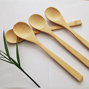 Cucharas de bambú para niños, cucharas para helado, cucharas de bambú de mango largo para remover, cucharas para sopa, cucharas de madera, cucharas para arroz - Product Image 3