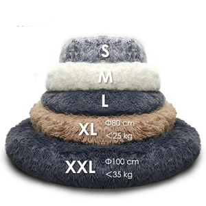 Cuccia per cani <span class=keywords><strong>super</strong></span> morbida e confortevole a forma di ciambella, per cani di taglia grande, calda, rotonda, personalizzabile, in morbido peluche. - Product Image 1