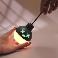 Lampe de nuit en silicone tactile LED RGB, adorable lampe animale, rechargeable par USB, éclairage d'ambiance décoratif pour chambre à coucher