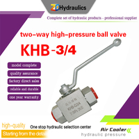 Vanne à bille en acier au carbone à trois voies haute vitesse et haute pression KHB 1/2 ou 3/4 pour machines de construction
