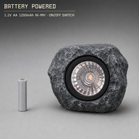 Lampes solaires d'extérieur en résine de style rustique pour la décoration de cour, lumières d'ambiance de jardin, lampes LED pour aménagement paysager