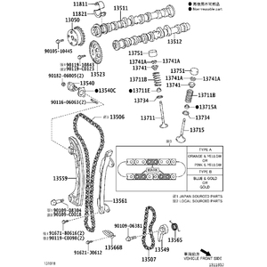 Kit de courroie de distribution 13559-28010 13561-28010 1AZ 2AZ 3AZFXE pour <span class=keywords><strong>Toyota</strong></span> <span class=keywords><strong>Corolla</strong></span> Alphard MARK KA26 10 pièces 13559-28010 13521-28010 - Product Image 6