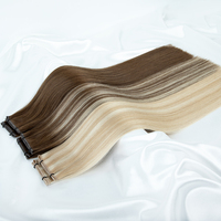 Nouvel arrivage 50g LeShine Hair Genius Extensions de cheveux humains en trame, invisibles, à pointes épaisses, double tirage, Genius Weft