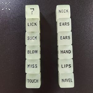 <span class=keywords><strong>Dados</strong></span> de Posición en Inglés que Brillan en la Oscuridad de 16 mm, <span class=keywords><strong>Dados</strong></span> de Juego Divertidos para Parejas Adultas - Product Image 4