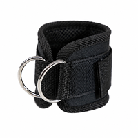 Sangle de cheville réglable en caoutchouc à double anneau en D pour entraînement des fessiers et des jambes sur machine à câbles