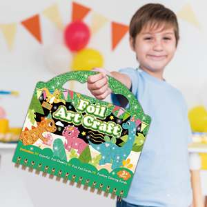 Kit de Arte de lámina para niños, manualidades, dinosaurio divertido, regalos creativos de Arte de lámina para mayores de 4 años, niñas y niños para manualidades, regalos de Pascua, Juguetes - Product Image 3