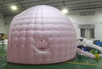 Tente gonflable commerciale en PVC blanc sur mesure Tongcai, dôme semi-circulaire pour exposition, DJ, igloo, imperméable, ignifuge