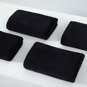 Black Microfiber Hair <b>Towel</b> 35x75cm Thickened <b>Quick</b> <b>Drying</b> For Home Salon Hotel Use - Product Image 3