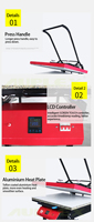 Machine manuelle à transfert thermique Auplex grande taille 80X100cm 31 "x 39" Presse à chaud grand format Machine d'impression grand format MHP01