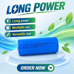 Batterie cylindrique 3.2V 32650 6000mAh à faible résistance interne LiFePO4 (phosphate de fer et de lithium) Marque HYL 4000 cycles 3C - Product Image 1