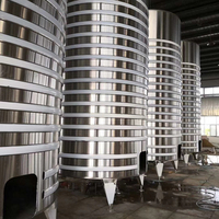 Cuve à vin en acier inoxydable avec enveloppe de refroidissement 500L/1000L/2000L Cuve de fermentation du vin