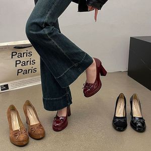 Zapatos Planos de Cuero con Tacón Cuadrado y Plataforma, Estilo Francés, Retro Británico, Tipo Mary Jane, para Novia, Verano-Otoño 2026 - Product Image 1