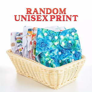 Venta de fábrica Listo para enviar Pañales de tela reutilizables baratos Tamaño único Cubiertas de pañales de bolsillo lavables ajustables - Product Image 4