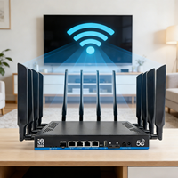 Nuevo Router WiFi7 Tri-Banda Openwrt MTK7988 2.4G&5.8G&6G DDR4 1GB 19000ax para el Hogar, con VPN, Firewall, Puertos SFP de 10GB y Ranura Dual-SIM