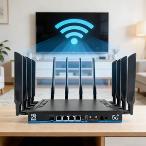 MTK7988 OpenWrt ใหม่ WiFi7 Tri-band 2.4G & 5.8G & 6G DDR4 1GB เราเตอร์ในบ้าน19000ax ไฟร์วอลล์10Gb SFP พอร์ตคู่ซิมสล็อต - Product Image 1