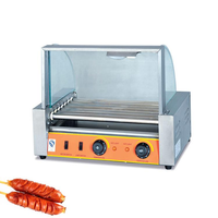 Commercial électrique saucisse torréfacteur machine/ hot-dog pain chaud/hot-dog roller grill avec 5/7/9 rouleau pour en option