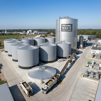 Réservoir Schumann 21,35m*23,87m en acier au carbone boulonné, anti-corrosion, CSTR, pour le traitement de l'eau dans les digesteurs anaérobies 2
