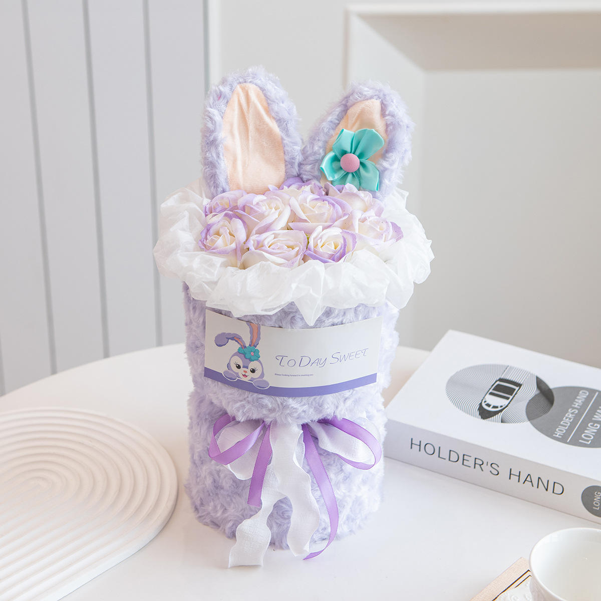 แบบหู-9ดอก [xingdai สีม่วง]