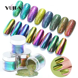 Hot Sale 12 Colors Nail Acrylic 4 in 1 Holographic Dipping Powder For 3 in 1 Nail System