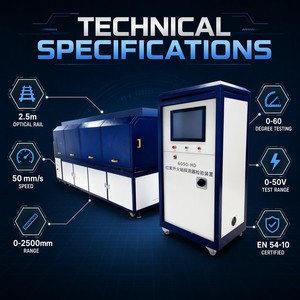 Équipement de test de détecteurs UV/IR EN54-10, système de laboratoire PLC à rail optique multi-angle pour détecteurs de fumée de type point - Product Image 6