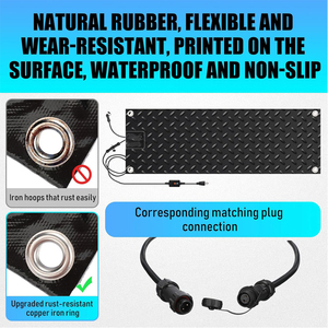 Tapis de passage de fonte de neige chauffant électrique en caoutchouc antidérapant extérieur pour escaliers et allées - Product Image 4