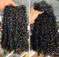 Vente en gros Extensions de cheveux humains vietnamiens bruts Pixie bouclés avec cuticules alignées super doublement étirés