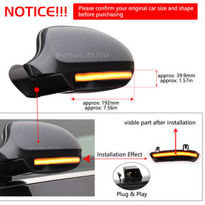 Feux <span class=keywords><strong>de</strong></span> clignotants dynamiques à LED pour VW <span class=keywords><strong>GOLF</strong></span> <span class=keywords><strong>5</strong></span> GTI V MK5 Jetta Passat B5.<span class=keywords><strong>5</strong></span> B6 3C Sharan Superb, clignotants séquentiels - Product Image 5