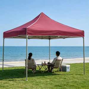 Tente événementielle pop-up 3x3m, verte patineuse, avec structure hexagonale robuste, auvent avec drain intégré et armature en fil d'acier souple pour la promotion - Product Image 1
