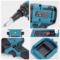 Remachadora Automática Inalámbrica de 21V, sin Escobillas, con Batería de 1.5AH y Capacidad de 40mm para Trabajos Pesados
