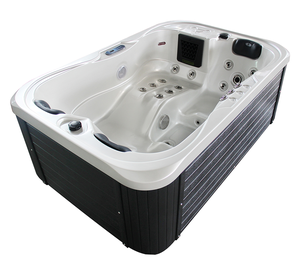 Jacuzzi de Lujo Independiente Rectangular de Acrílico Moderno para Exteriores con 29 Jets, Hidromasaje, Drenaje y Capacidad de 169 Galones - Product Image 4