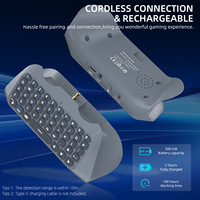 Manette PS5, Clavier sans fil pour PS5, Appareil externe PS5 pour la conversation vocale, Switch