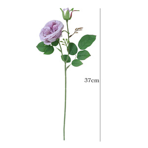 <b>Artificial</b> Silk Roses Purple Pink White Champagne High Simulation Table Decoration Wedding Home Bouquet Photography Prop - Product Image 5