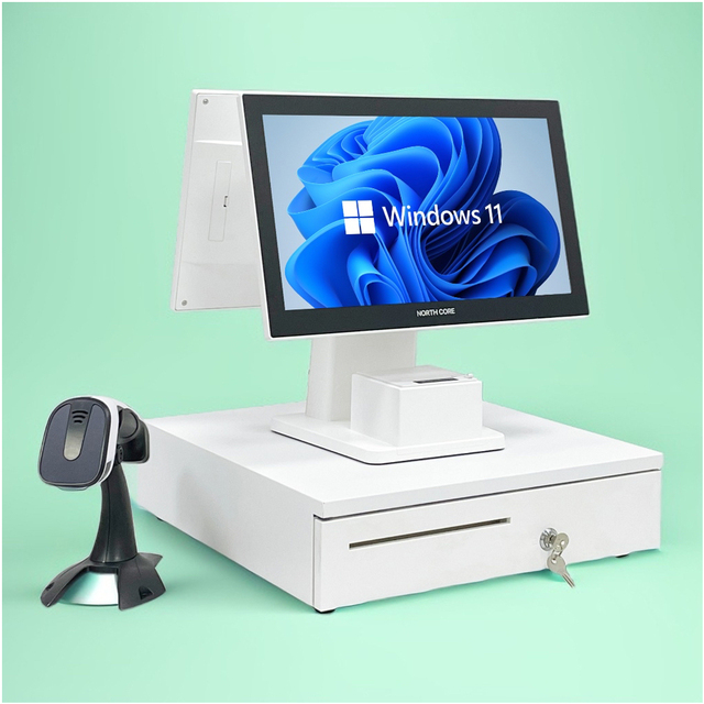 15.6 Inch Windows Android POS System with Capacitive Touch Screen Wi-Fi 6 1 Year Warranty-All-in-One for Retail & Hospitality