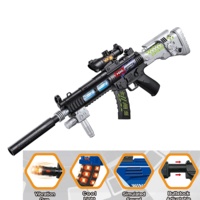 Pistolet spatial jouet électrique KK 71CM MP5, meilleur jouet de pistolet lumineux; jouet de pistolet vibrant à piles avec son lumineux; MEILLEUR jouet de tir