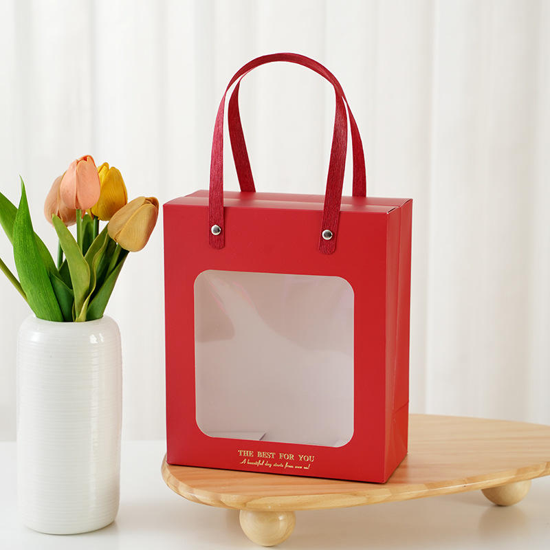 Rivet red; White cardboard; Large size 21*9*25cm