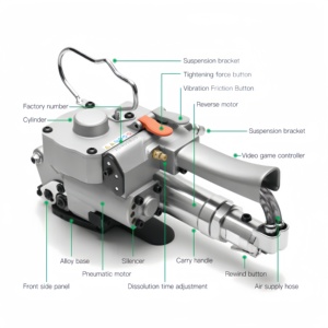 Herramienta Neumática Compacta para Flejado A25 para Trabajos <span class=keywords><strong>de</strong></span> Embalaje Repetitivos, 3.82 kg, Flejado <span class=keywords><strong>de</strong></span> PP y PET, Fuerza <span class=keywords><strong>de</strong></span> Tensión <span class=keywords><strong>de</strong></span> 3500N - Product Image 3