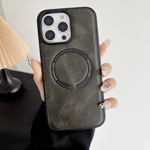 Étui de téléphone magnétique en cuir artificiel Ins de haute qualité pour iPhone 13 14 15 16 Pro Max & <span class=keywords><strong>A53</strong></span> A34 4G Business Design" - Product Image 5