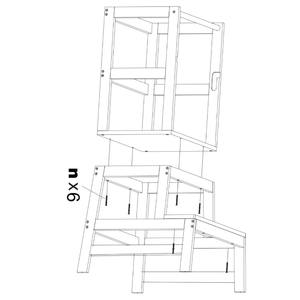 Approvisionnement d'usine Eco Friendly Step Ladder Tabouret Enfants Kitchen Helper Tabouret Échelle Chaise Bois <span class=keywords><strong>Tour</strong></span> D'apprentissage - Product Image 4