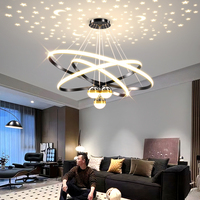 Contemporain Hôtel Chambre Salon Intérieur Lumière Décoration Surface Monté Rond Moderne Led projection Plafonnier