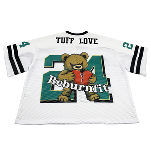 Maillot de football américain rétro personnalisé Tonton Factory Fashion, coupe courte et ample, imprimé par sublimation, pour la maison - Product Image 2