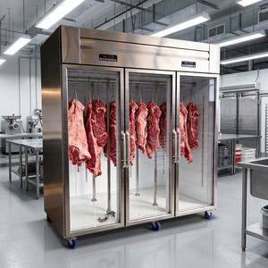 Space-Optimized 3-Door Vertical Meat Fridge Streamlined-Design Butcher Rail Cooler <b>Slim</b>-Fit Commercial Storage <b>Unit</b> - Product Image 1