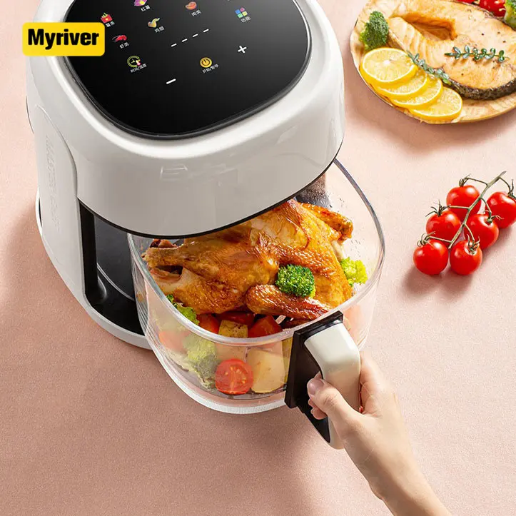 Myriver FryersMyriver หม้อทอดไร้น้ำมันเครื่องปิ้งขนมปังรุ่นล่าสุด,เครื่องทอด6 In 1พร้อมวัสดุที่ดีที่สุดสำหรับเวียดนามมาเลเซีย