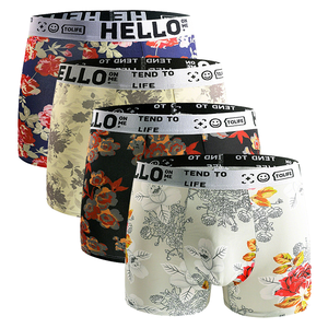 Sous-vêtements en tricot pour hommes, taille plus, taille mi-haute, boxers <span class=keywords><strong>sexy</strong></span> pour adolescents, antibactériens, imprimés, sous-vêtements pour garçons - Product Image 1