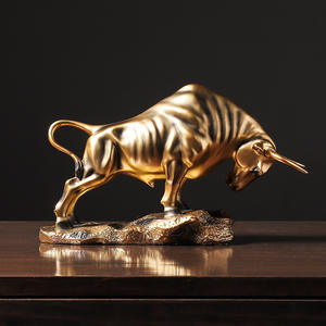 Escultura de resina de Toro Tauro de estilo nórdico, artesanía, decoración de animales para sala de estar, dormitorio, mueble de <span class=keywords><strong>TV</strong></span>, decoración del hogar - Product Image 5